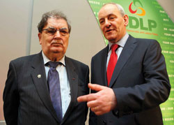 SDLP leader Mark Durkan with John Hume